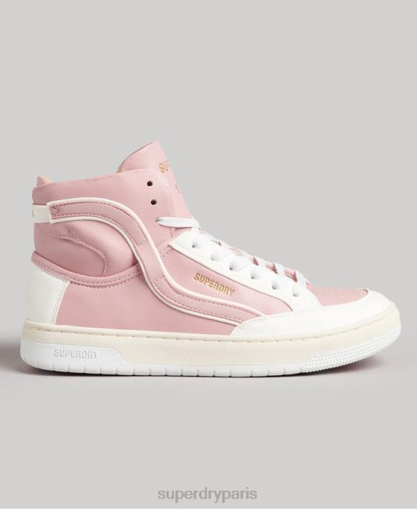 Superdry femmes baskets montantes vintage vegan basket D64Z6673 chaussures rose