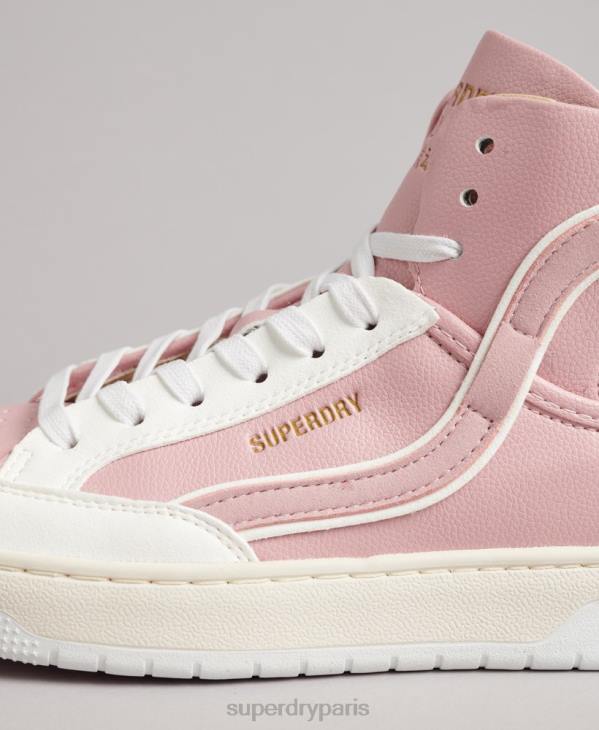 Superdry femmes baskets montantes vintage vegan basket D64Z6673 chaussures rose