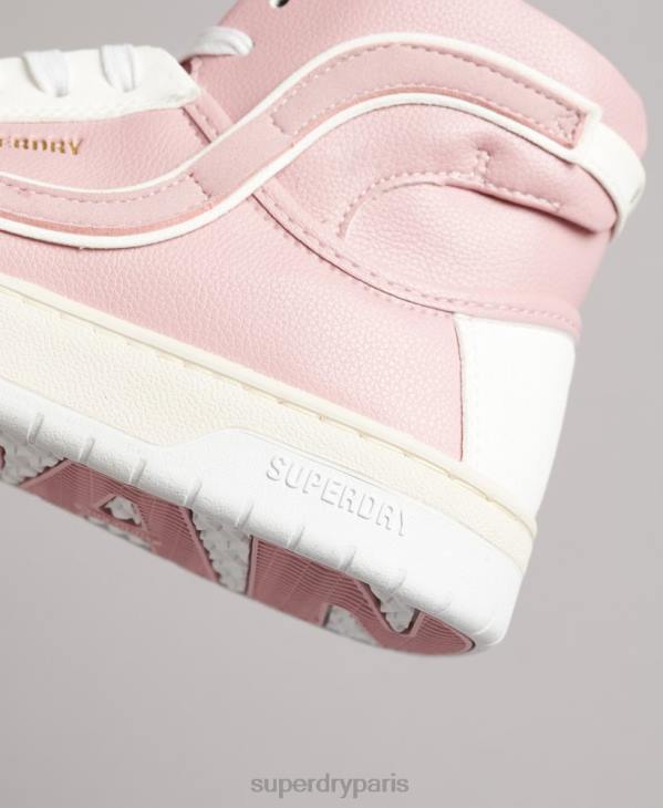 Superdry femmes baskets montantes vintage vegan basket D64Z6673 chaussures rose