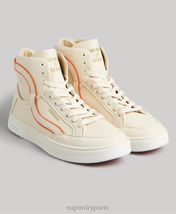 Superdry femmes baskets montantes vintage vegan basket D64Z6730 chaussures beige