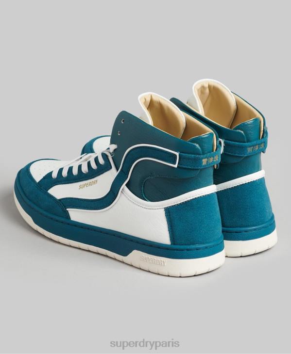 Superdry femmes baskets montantes vintage vegan basket D64Z6731 chaussures bleu