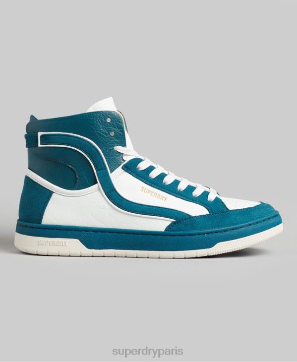 Superdry femmes baskets montantes vintage vegan basket D64Z6731 chaussures bleu