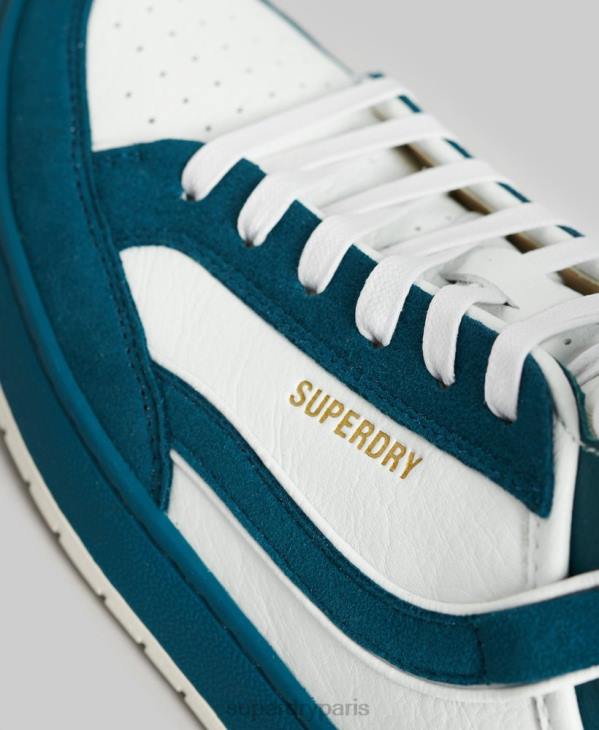 Superdry femmes baskets montantes vintage vegan basket D64Z6731 chaussures bleu