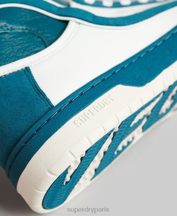 Superdry femmes baskets montantes vintage vegan basket D64Z6731 chaussures bleu