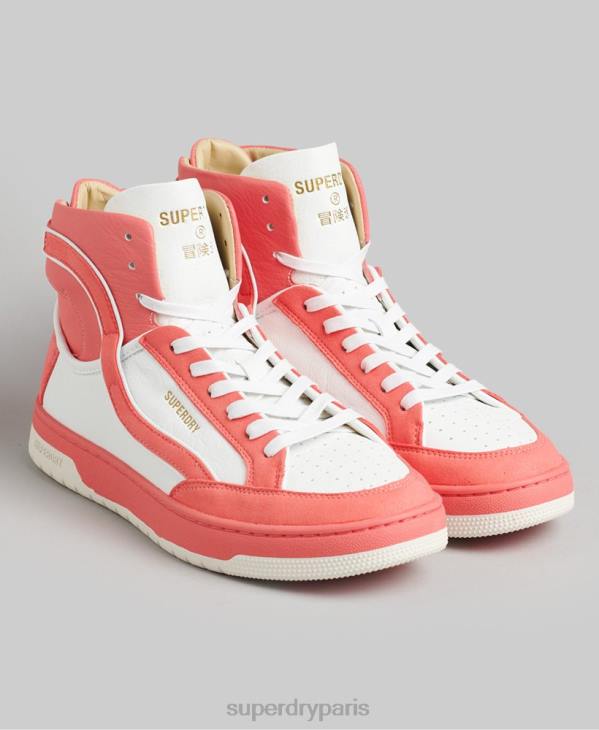 Superdry femmes baskets montantes vintage vegan basket D64Z6759 chaussures corail