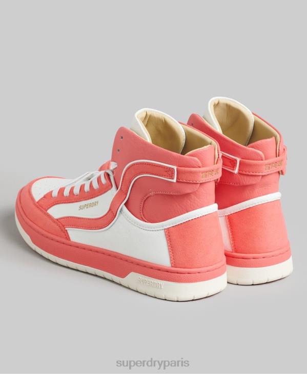 Superdry femmes baskets montantes vintage vegan basket D64Z6759 chaussures corail