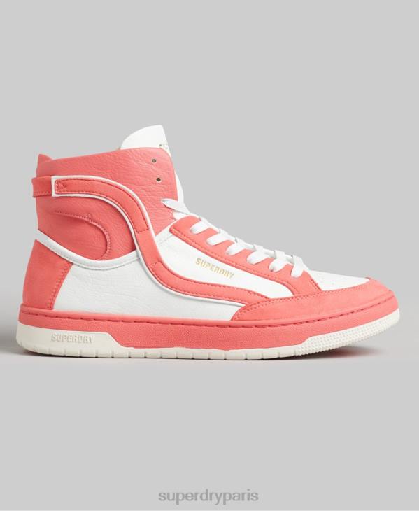 Superdry femmes baskets montantes vintage vegan basket D64Z6759 chaussures corail