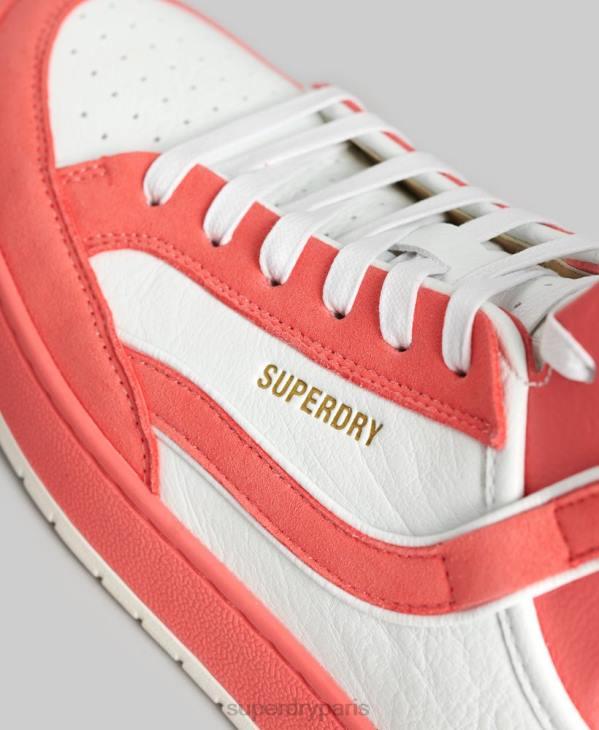 Superdry femmes baskets montantes vintage vegan basket D64Z6759 chaussures corail