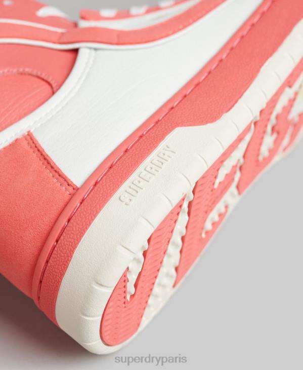 Superdry femmes baskets montantes vintage vegan basket D64Z6759 chaussures corail