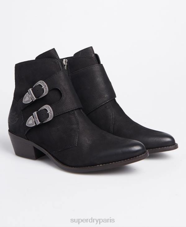Superdry femmes bottes de moine de rodéo D64Z4427 chaussures noir