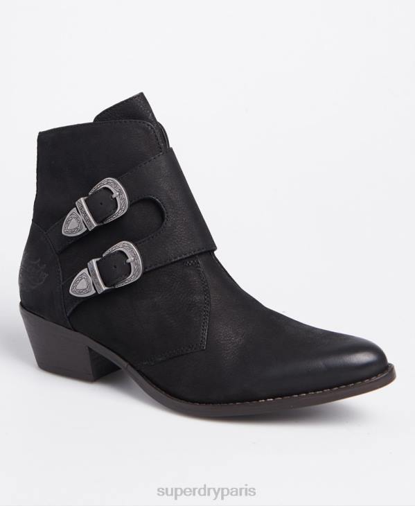 Superdry femmes bottes de moine de rodéo D64Z4427 chaussures noir