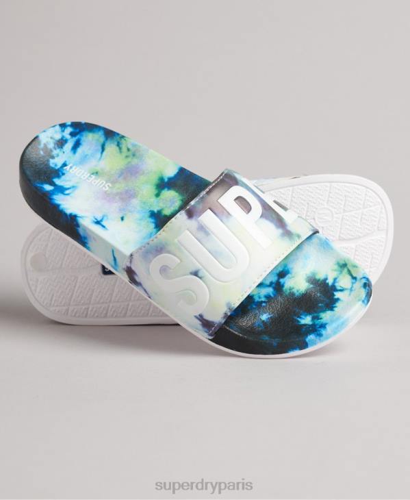 Superdry femmes code sliders tie-dye D64Z4417 chaussures multi