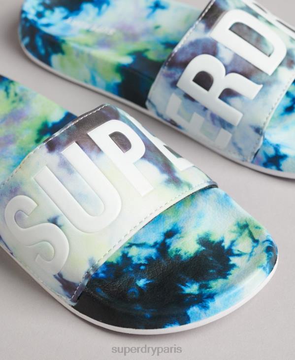 Superdry femmes code sliders tie-dye D64Z4417 chaussures multi