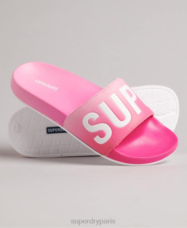 Superdry femmes curseurs de colorant dip code D64Z4414 chaussures rose