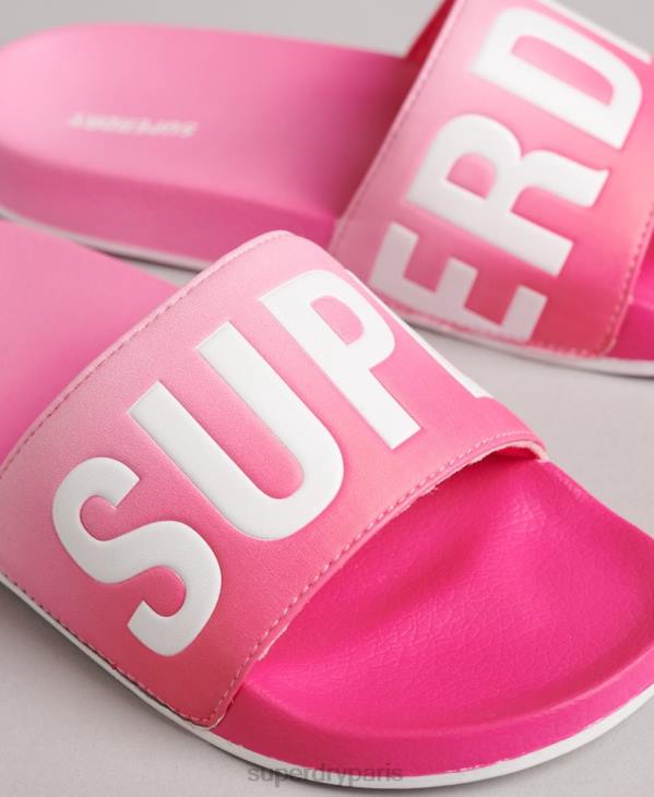 Superdry femmes curseurs de colorant dip code D64Z4414 chaussures rose