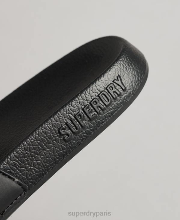 Superdry femmes curseurs de piscine de base D64Z4367 chaussures noir