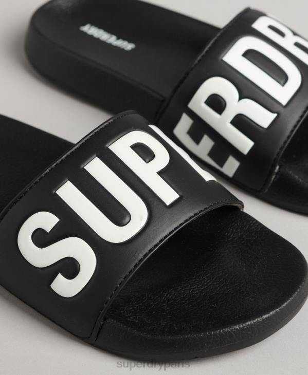 Superdry femmes curseurs de piscine de base D64Z4378 chaussures noir