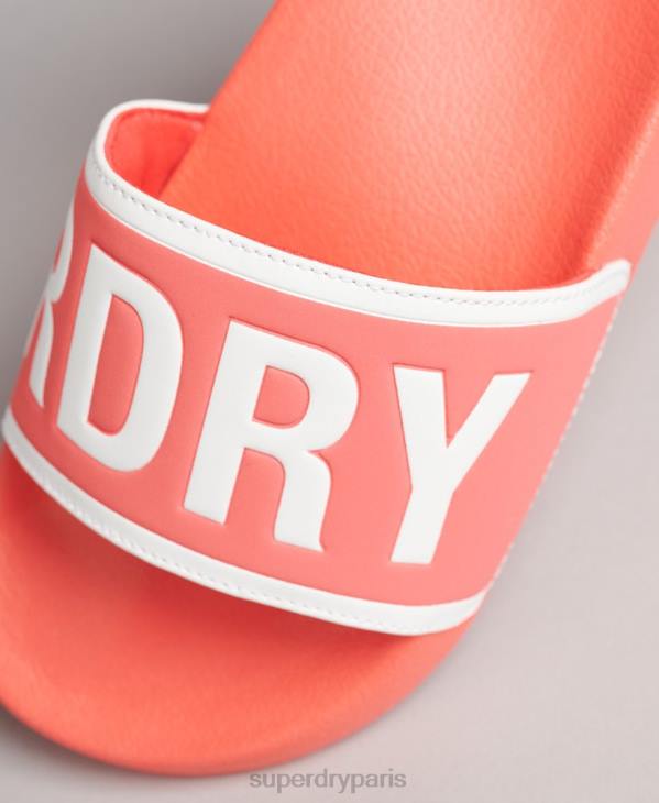 Superdry femmes curseurs de piscine de base D64Z4380 chaussures corail