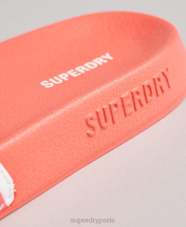 Superdry femmes curseurs de piscine de base D64Z4380 chaussures corail