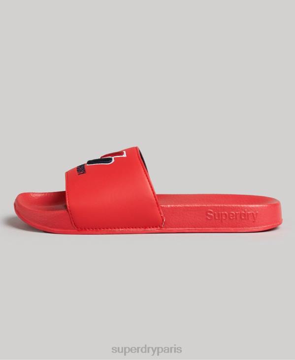 Superdry femmes curseurs de piscine de base D64Z4404 chaussures rouge