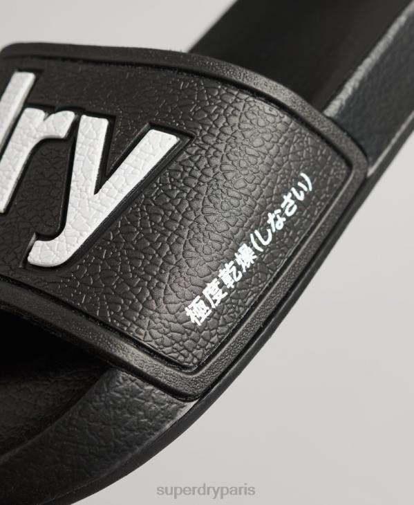 Superdry femmes curseurs de piscine eva D64Z4422 chaussures noir