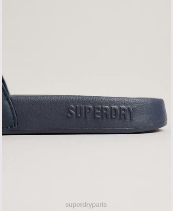Superdry femmes curseurs de pool de noyau de code D64Z4359 chaussures marine