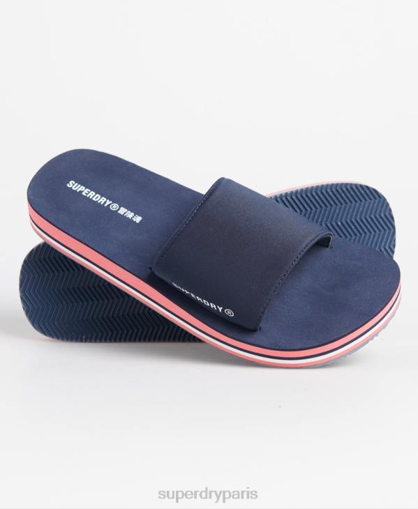 Superdry femmes curseurs de sport de natation D64Z6721 chaussures marine