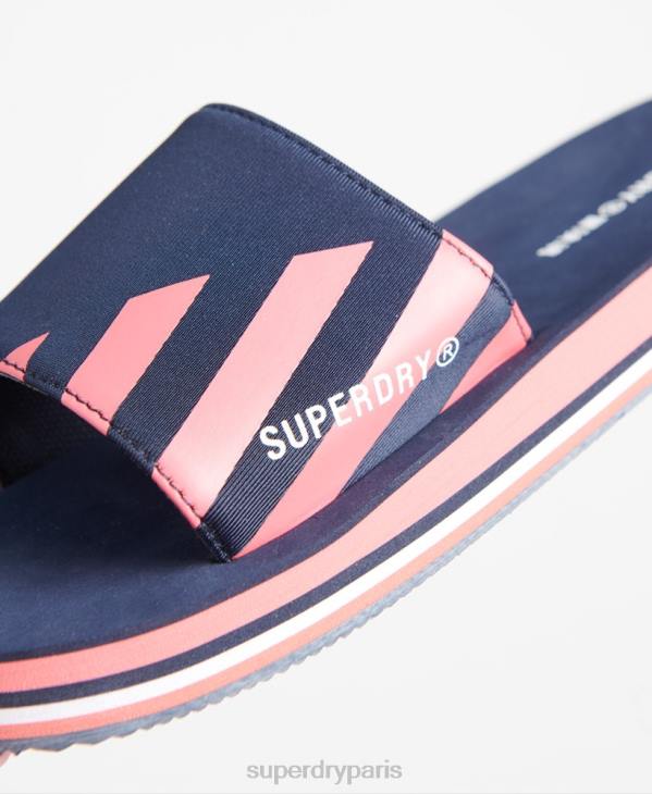 Superdry femmes curseurs de sport de natation D64Z6721 chaussures marine