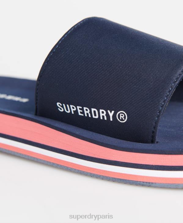 Superdry femmes curseurs de sport de natation D64Z6721 chaussures marine