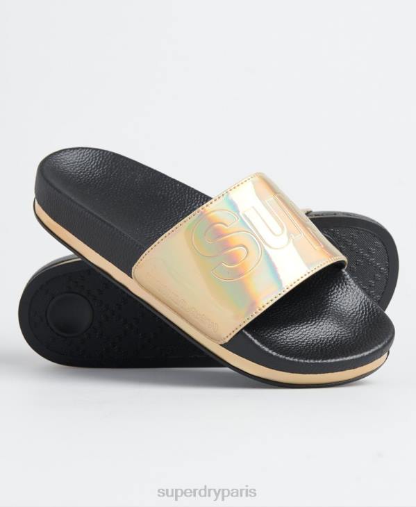 Superdry femmes curseurs à plateforme arizona D64Z4415 chaussures noir