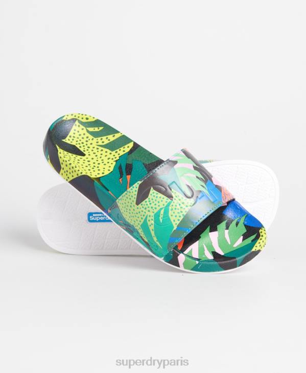 Superdry femmes tongs de plage à imprimé intégral D64Z6782 chaussures multi