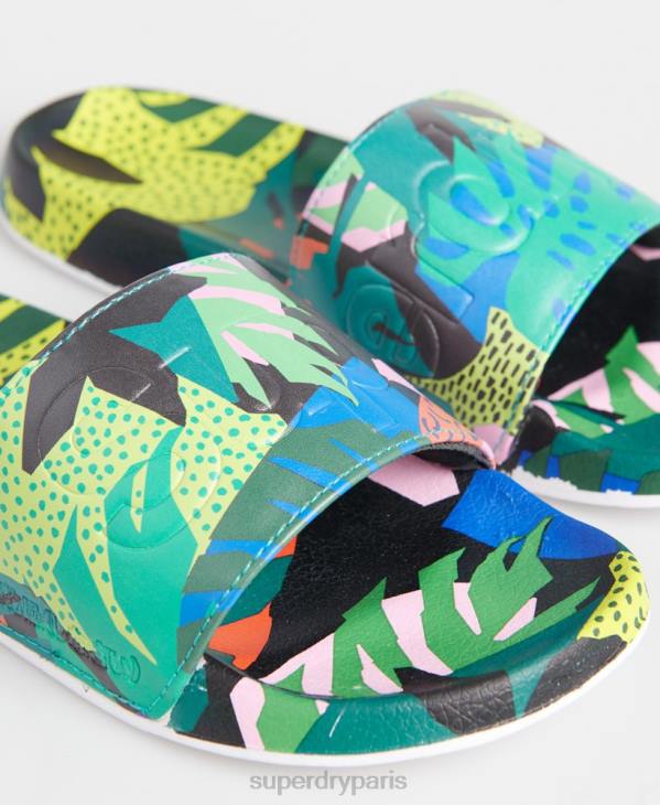 Superdry femmes tongs de plage à imprimé intégral D64Z6782 chaussures multi