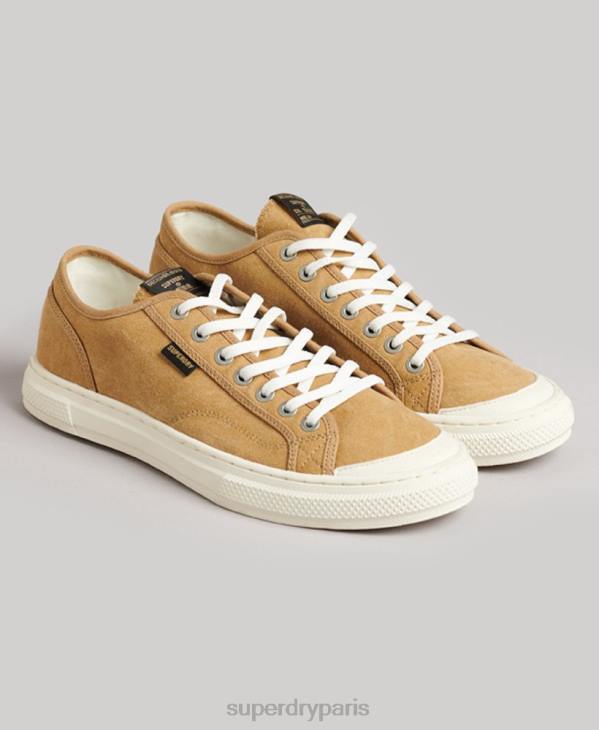 Superdry femmes baskets basses vintage végétaliennes en faux vulc D64Z4347 chaussures beige