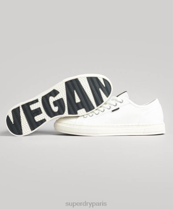 Superdry femmes baskets basses vintage végétaliennes en faux vulc D64Z4364 chaussures crème