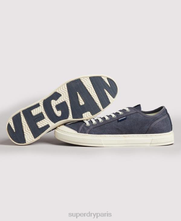 Superdry femmes baskets basses vintage végétaliennes en faux vulc D64Z4420 chaussures marine
