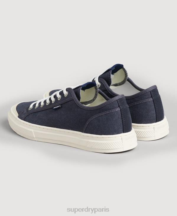 Superdry femmes baskets basses vintage végétaliennes en faux vulc D64Z4420 chaussures marine