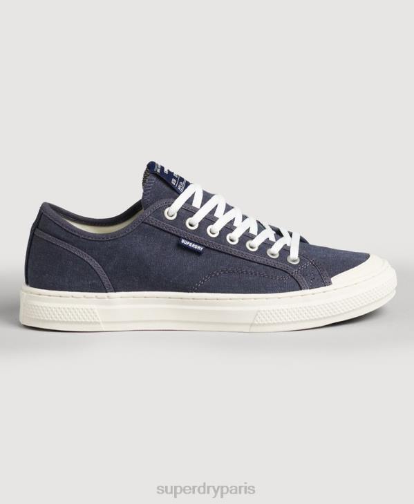 Superdry femmes baskets basses vintage végétaliennes en faux vulc D64Z4420 chaussures marine