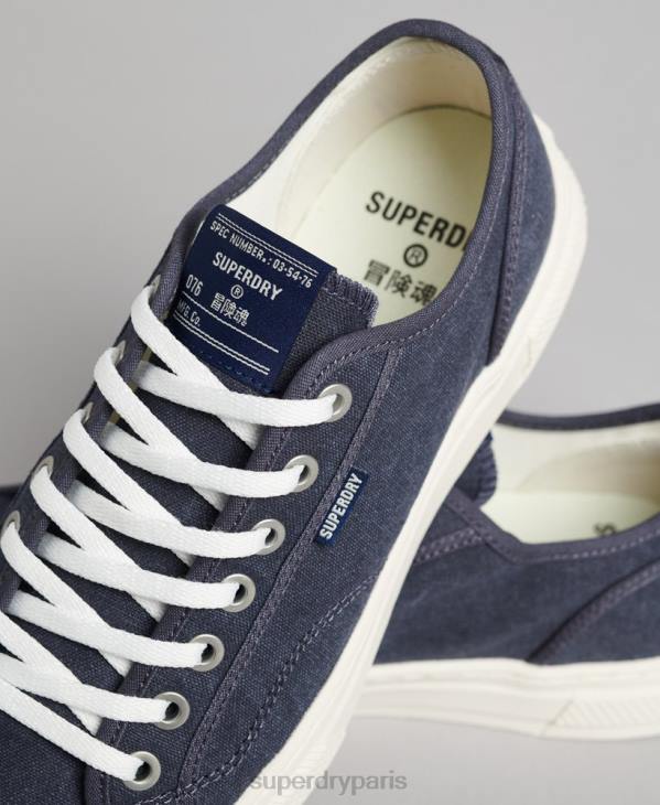 Superdry femmes baskets basses vintage végétaliennes en faux vulc D64Z4420 chaussures marine