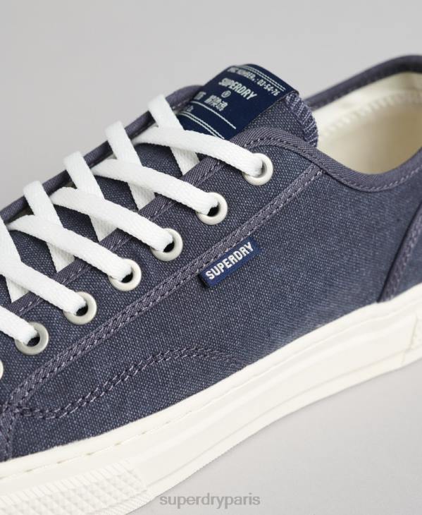 Superdry femmes baskets basses vintage végétaliennes en faux vulc D64Z4420 chaussures marine