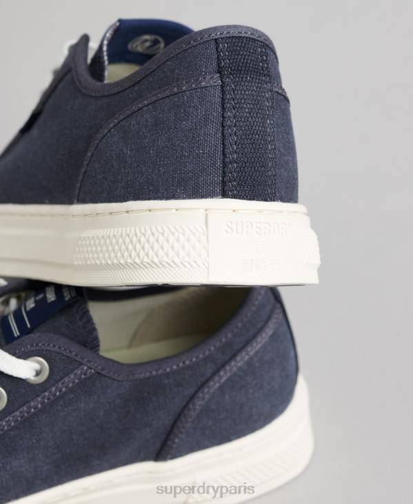 Superdry femmes baskets basses vintage végétaliennes en faux vulc D64Z4420 chaussures marine