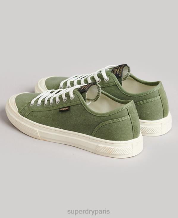 Superdry femmes baskets basses vintage végétaliennes en faux vulc D64Z4423 chaussures vert