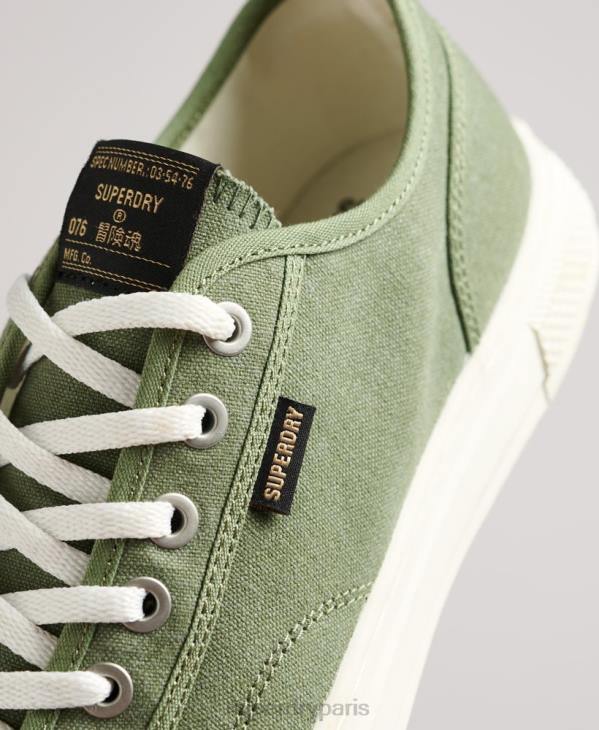 Superdry femmes baskets basses vintage végétaliennes en faux vulc D64Z4423 chaussures vert