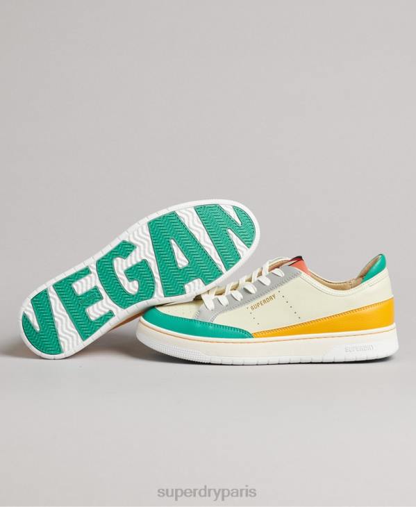 Superdry femmes baskets basses vintage vegan basket D64Z4356 chaussures jaune