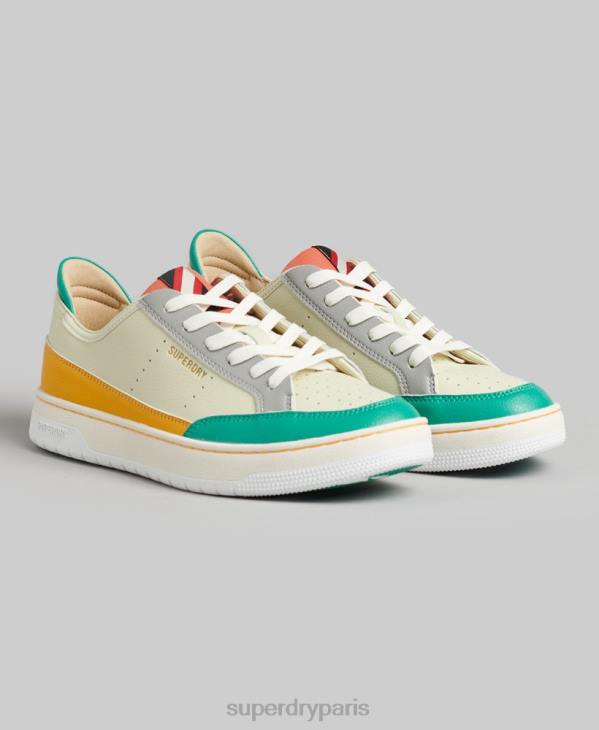 Superdry femmes baskets basses vintage vegan basket D64Z4356 chaussures jaune