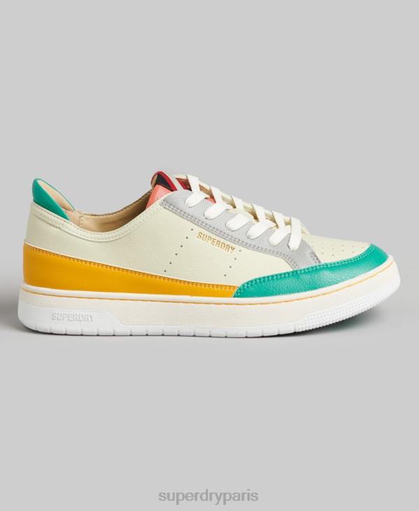Superdry femmes baskets basses vintage vegan basket D64Z4356 chaussures jaune