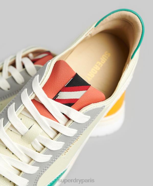 Superdry femmes baskets basses vintage vegan basket D64Z4356 chaussures jaune