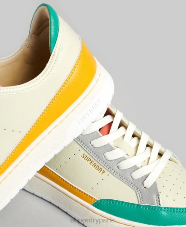Superdry femmes baskets basses vintage vegan basket D64Z4356 chaussures jaune