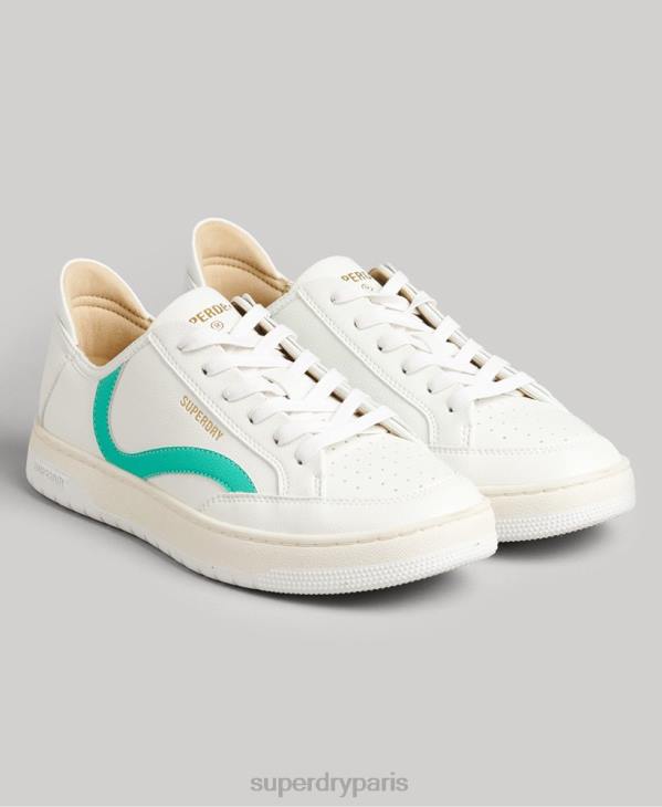 Superdry femmes baskets basses vintage vegan basket D64Z4363 chaussures blanc