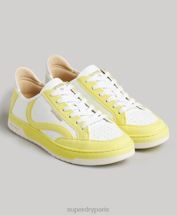 Superdry femmes baskets basses vintage vegan basket D64Z4421 chaussures jaune