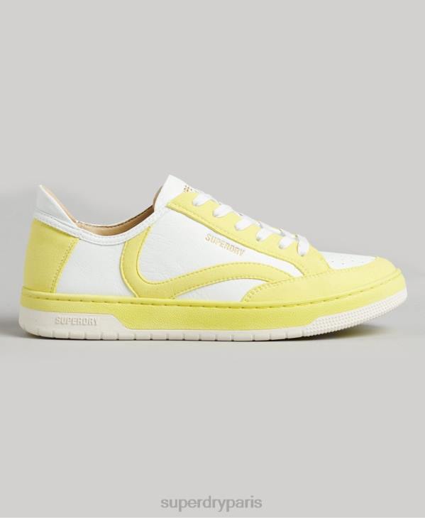 Superdry femmes baskets basses vintage vegan basket D64Z4421 chaussures jaune